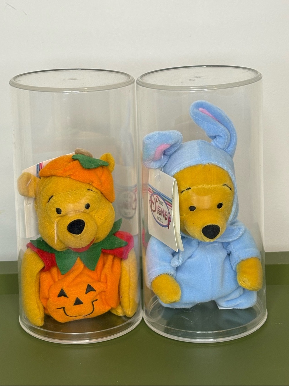 1999 Vintage NWT Disney Winnie the Pooh Plush Bundle Pumpkin & Easter Bunny